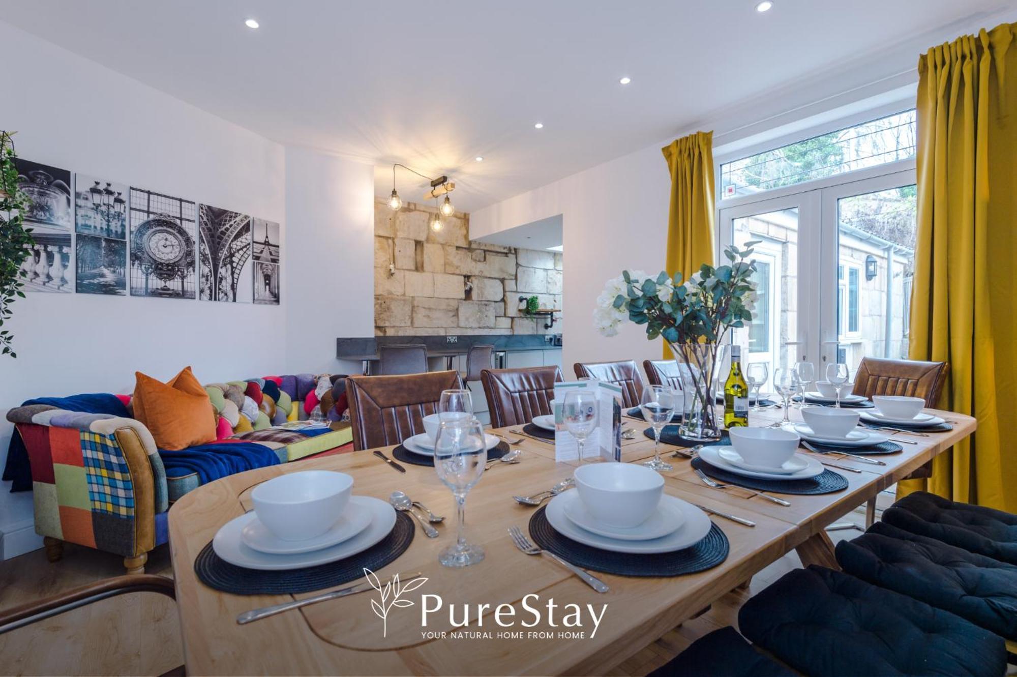 Incredible - Five Bedroom - 7 Actual Beds - 6 Bathroom House By Purestay - Central Bath With Parking Buitenkant foto